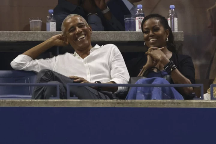 Barack and Michelle Obama attend Coco Gauff's US Open match