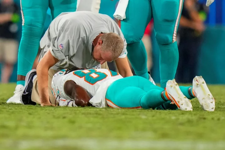 NFL Dolphins receiver Davis out of hospital after game-ending hit