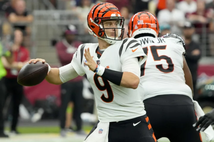 Burrow connects with Chase for 3 TDs; Bengals roll past the Cardinals 34-20
