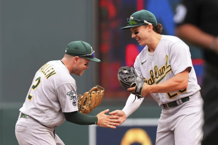 Ryan Noda's homer in 8th gives A's 2-1 win over AL Central champion Twins